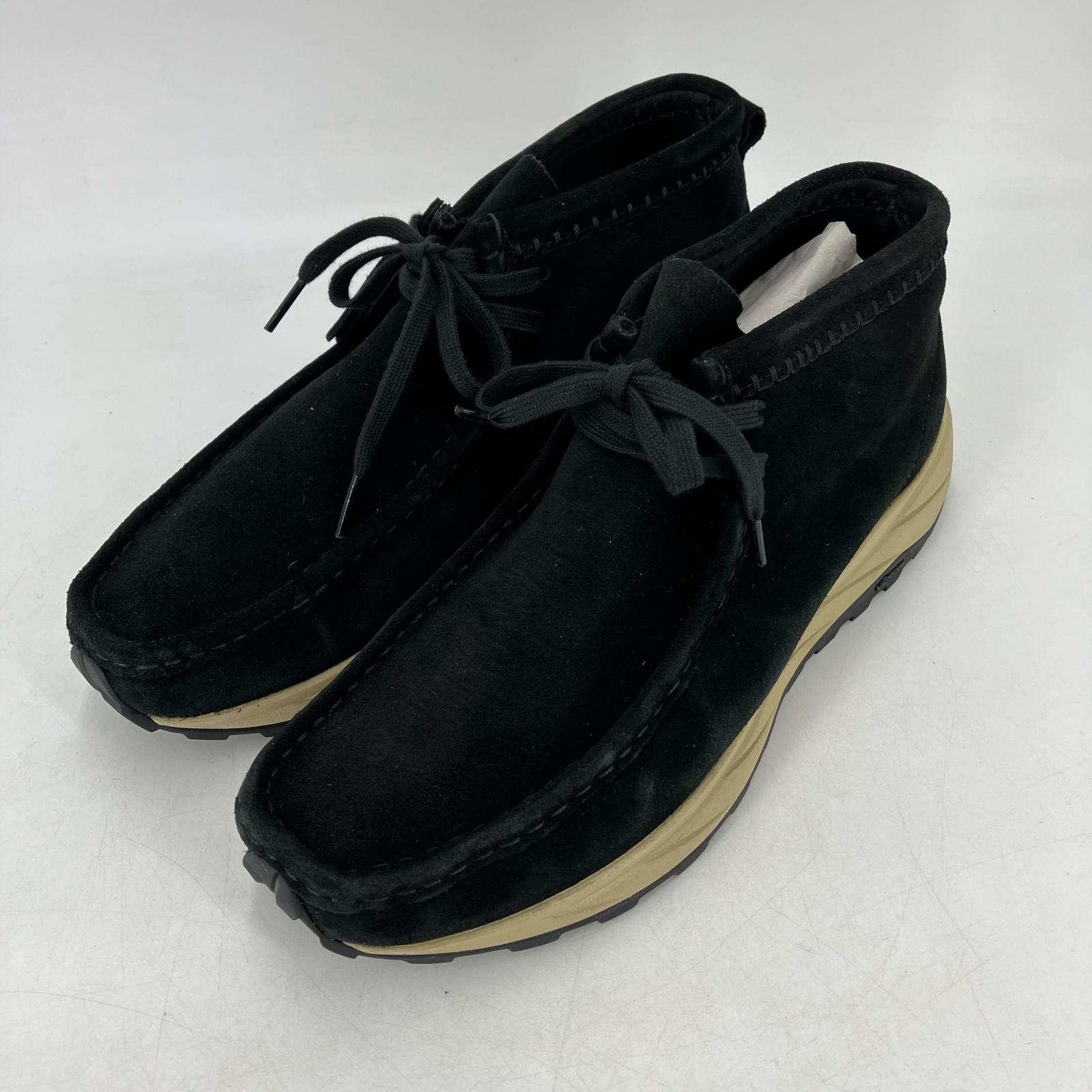 【中古】Clarks | クラークス Wallabee Eden 余分の物靴 黒いこと 27.5珊【イオン広店】