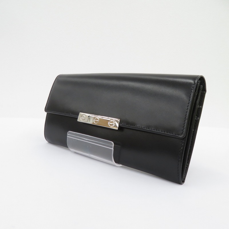 【中古】CARTIER | カルティエ 優しいこと寄せあわせ 長金入れ L3000742 黒いこと【瀬戸大橋店】