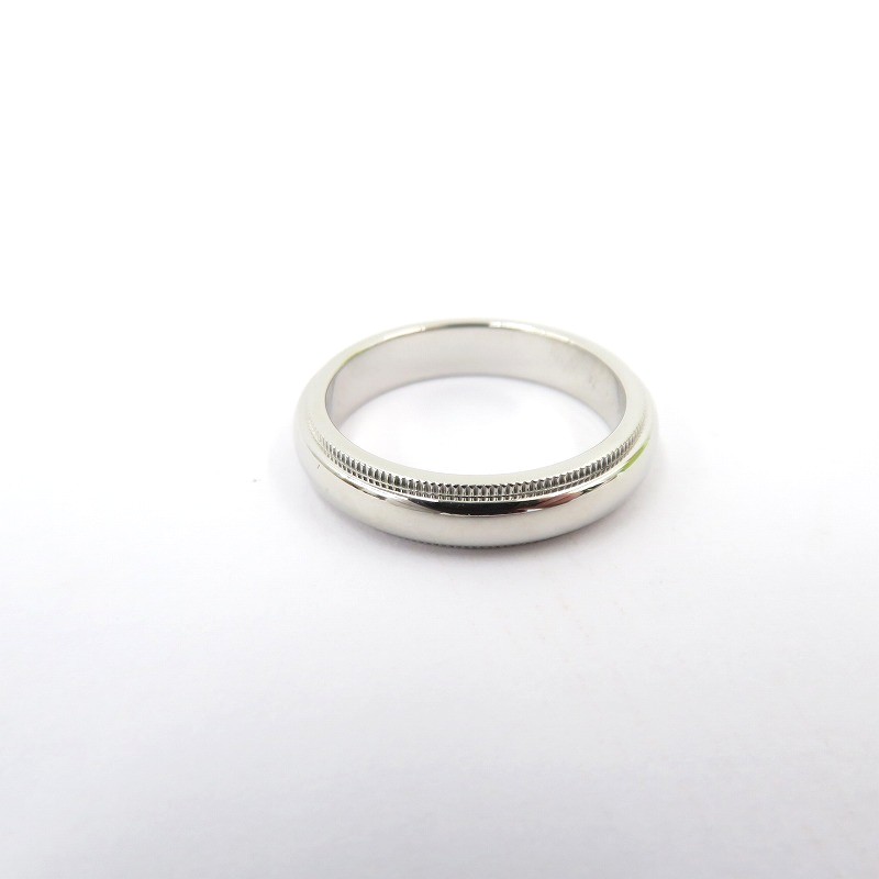 【中古】Tiffany&co | ティファニー ミルグレイン バンド リング リング・指輪 サイズ:13.5号 シルバー【瀬戸大橋店】｜お宝市番館