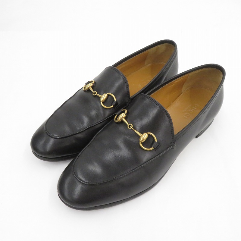 【中古】GUCCI | グッチ ヨルダーン ホースビットローファー 置き目毛皮 404069 大いさ：EU36.5 黒いこと【瀬戸大橋店】