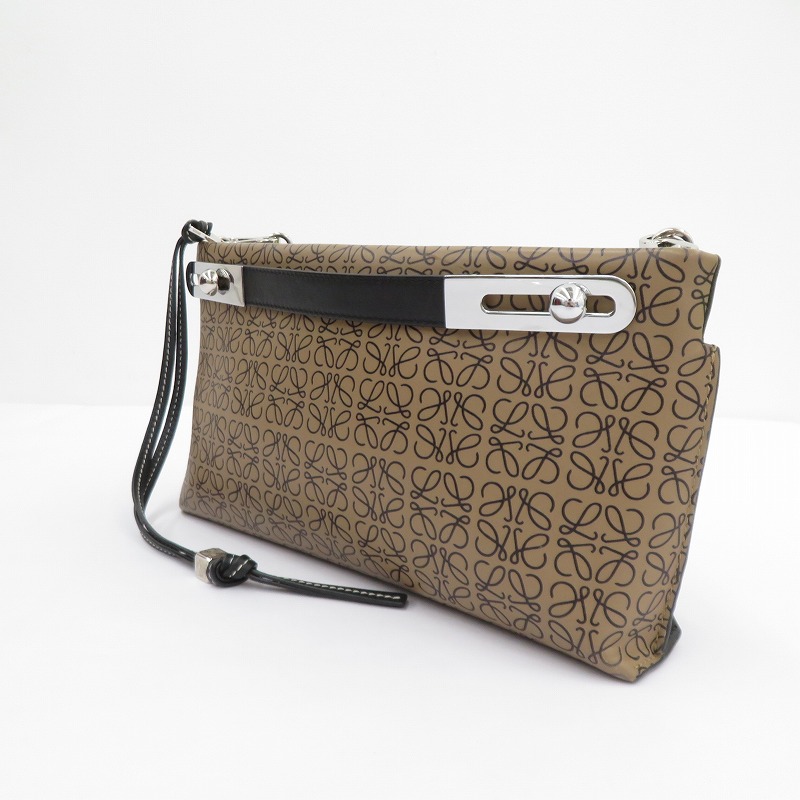 【中古】LOEWE | ロエベ お嬢さん スモール アナ瓦 ショルダーバッグ ベージュ×黒いこと【瀬戸大橋店】