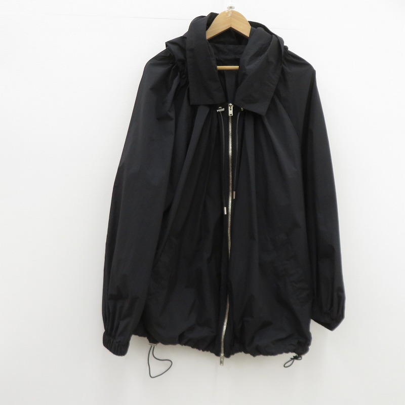 【中古】 CINOH TYPEWRITER NYLON HOODIE BLOUSON 上衣 上衣 黒いこと 大きさ：36【瀬戸大橋店】