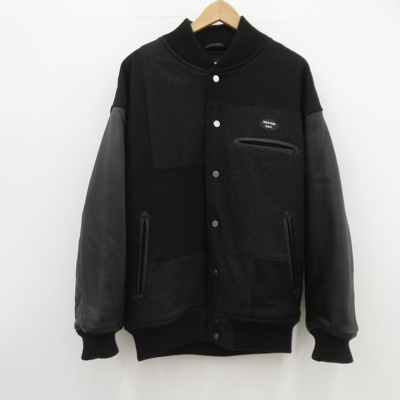 【中古】FAT | エフエーティー × SKOOKUM SKOOTONE スタジャン f32220-jk01-ab 大きさ：SKINNY 黒いこと【瀬戸大橋店】
