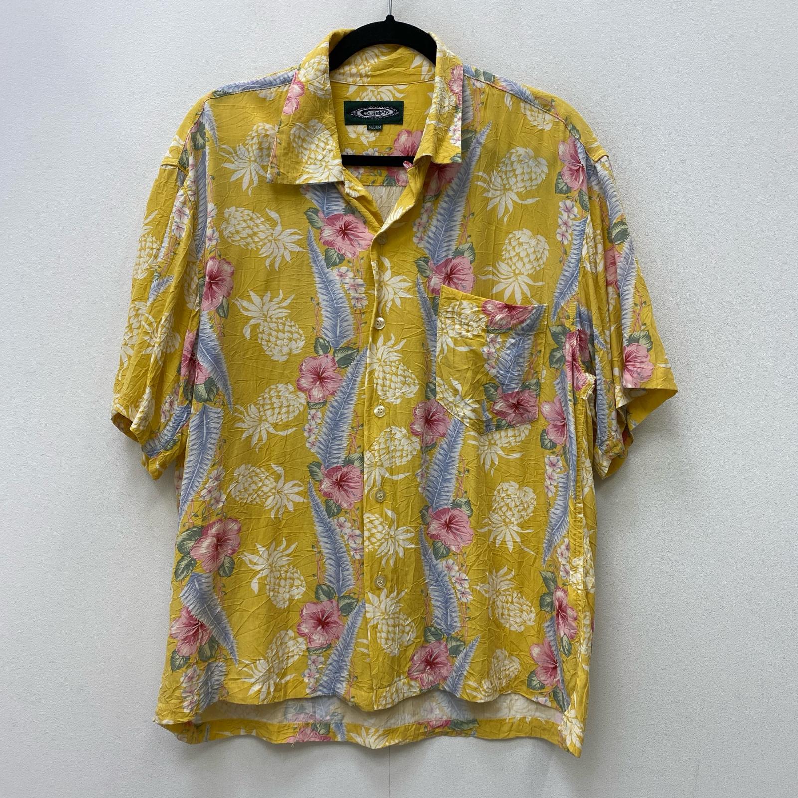 【中古】VINTAGE御召しもの | ヴィンテージイリョウ slasher:aloha shirt 余分の物トップス 黄色 大きさ：M【加古川店】