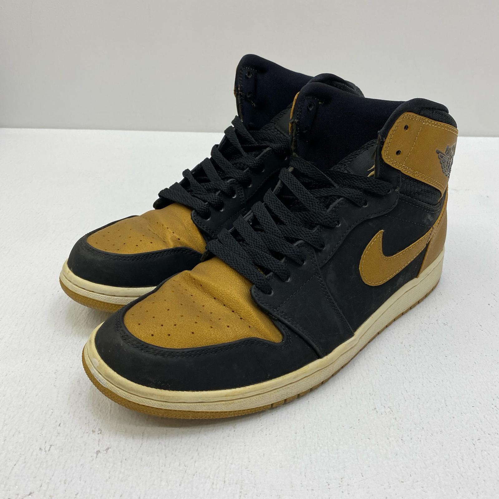 【中古】NIKE | ナイキ Air Jordan 1 Retro High 'Melo PE' スニーカー 332550-026 ゴールド 28.5cm【加古川店】｜お宝市番館