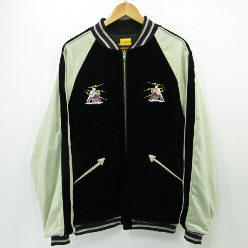 【中古】#FR2×X-LARGE | エフアールツー×エクストララージ リヴァーシブル 差し上げ物上衣 黒いこと FRJ092 大いさ：XL【三重中央局】