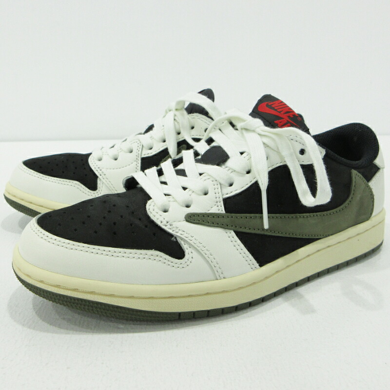 【中古】NIKE | ナイキ WMNS AIR JORDAN 1 LOW OG SP Travis Scott ウィメンズ エアジョーダン 1 ロー オリジナル トラヴィス スコット スニーカー DZ4137-106 オリーブ サイズ：24.0cm【三重本店】｜お宝市番館