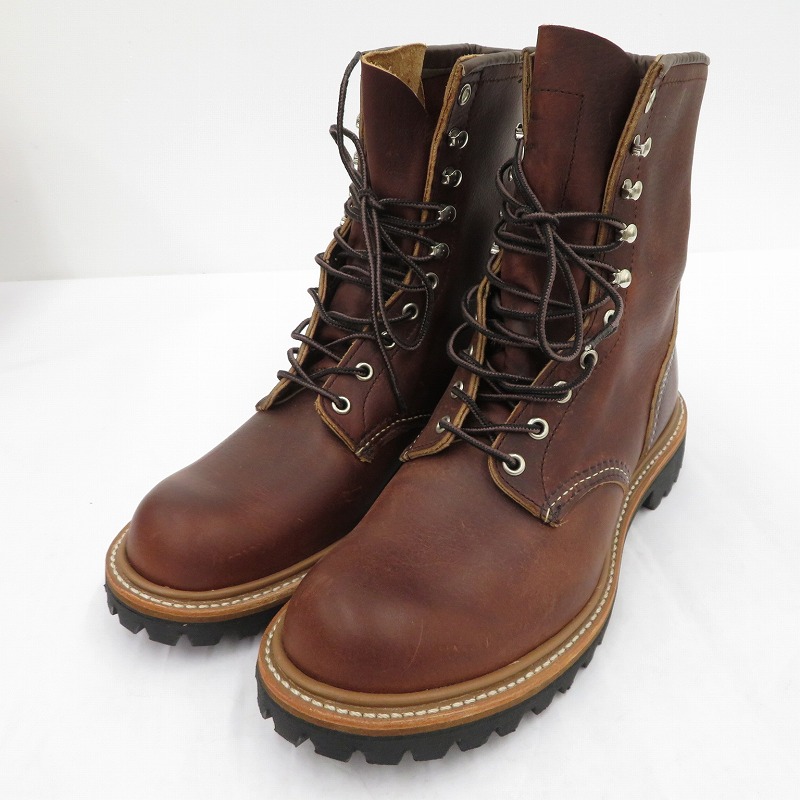 【中古】RED WING | レッドウィング 8-inch Logger ブーツ 4585 赤銅色 27糎【瀬戸大橋店】