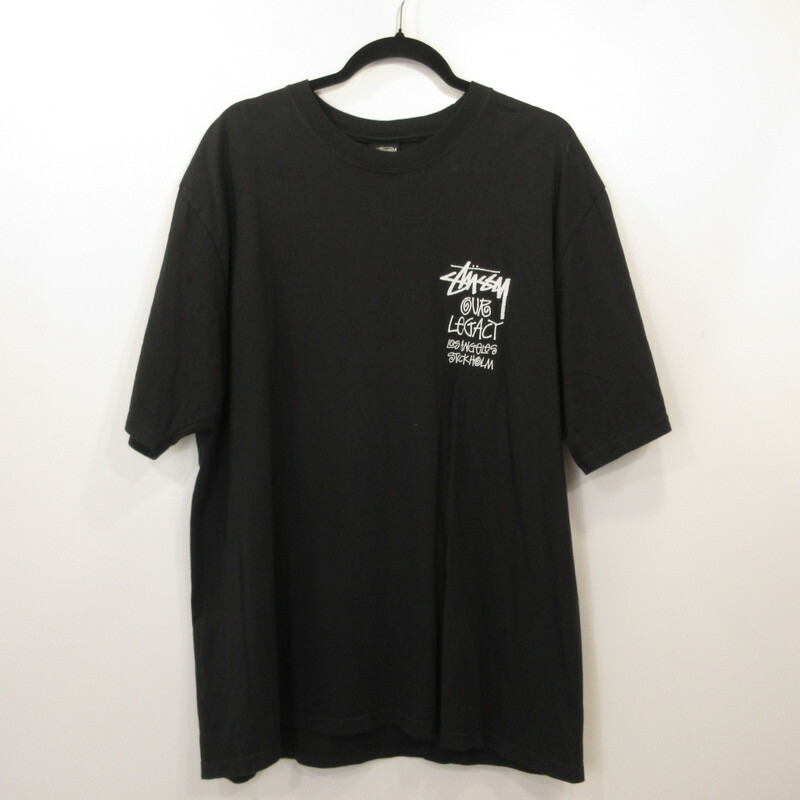 【中古】STUSSY | ステューシー WORK SHOP SURFMAN TEE 半袖Ｔシャツ ×Our Legacy 黒いこと 大いさ：L【姫路東店】