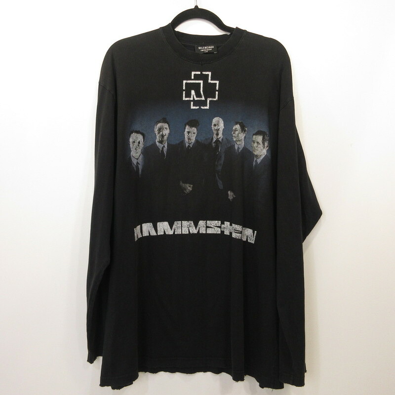 【中古】BALENCIAGA | バレンシアガ 長袖Ｔシャツ 651796 TLV51 RAMMSTEIN 国内置き目品  黒いこと 大きさ：XXS【姫路東店】