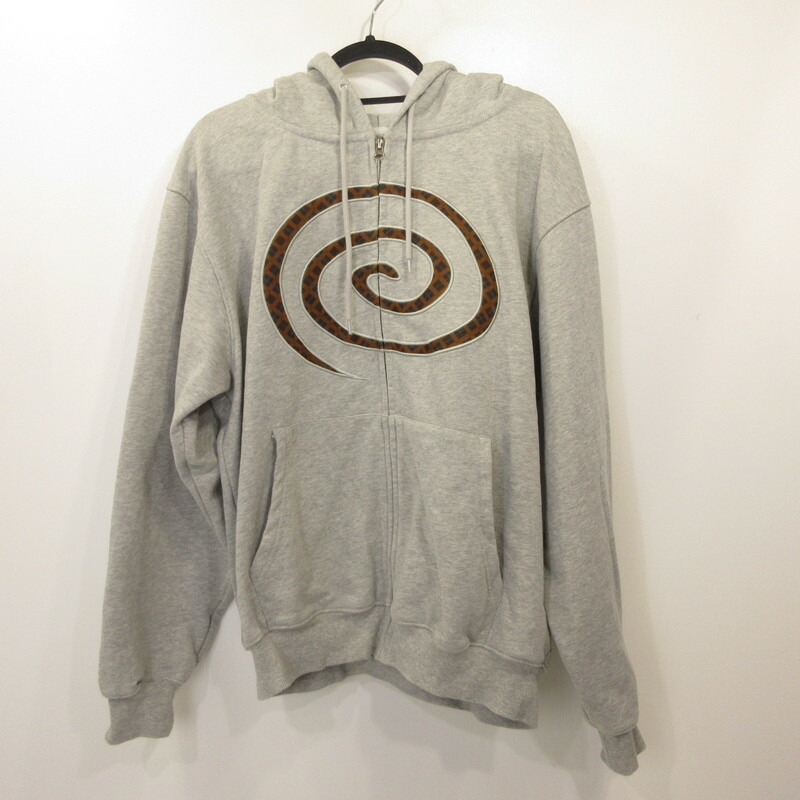 【中古】 SOL soonerorlater スーナーオアレイター EX PLAID ZIP HOODIE パーカー 薄墨色 大いさ：L【姫路東店】