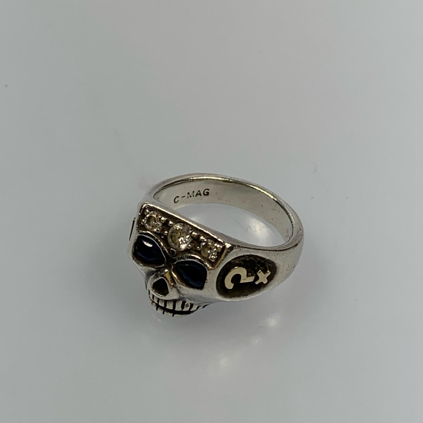 【中古】FLASH POINT | 閃光電球尖んがり JIM SKULL JOHNNY DEPP TYPE SYNTHETIC SAPPHIRE 輪っか・指環【姫路東店】