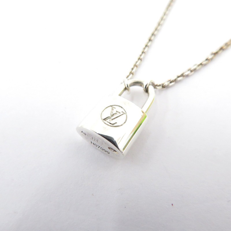【中古】LOUIS VUITTON | ルイ・ヴィトン パンダンティフ・ロック イット 首飾り Q93559 しろがね色【瀬戸大橋店】