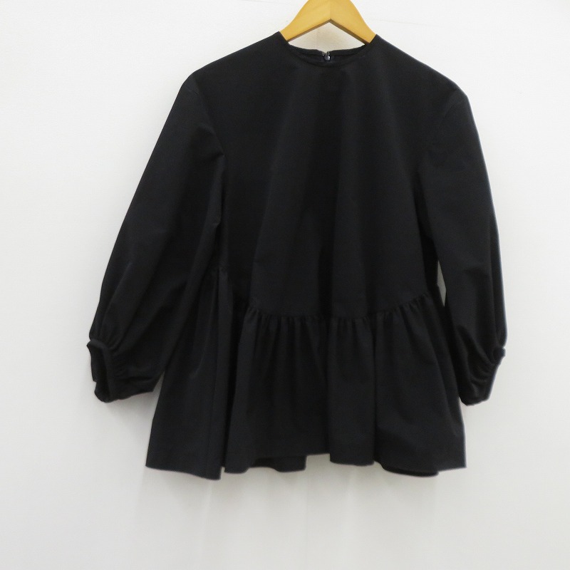 【中古】BALLSEY | ボールジー 伸ばすことタフタ ティアードブラウス トップ 11-01-1-01033 黒いこと 大きさ：36【瀬戸大橋店】