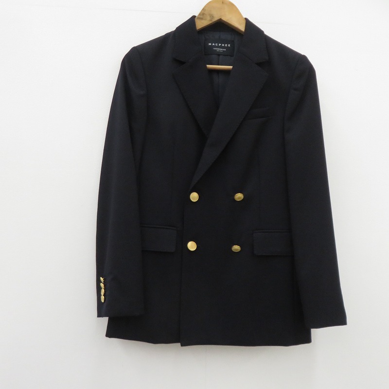 【中古】MACPHEE | マカフィー 羊毛ギャバジン ダブルブレストジャケット 余分の物アウター 12-07-21-07701 米国海軍 大いさ：34【瀬戸大橋店】