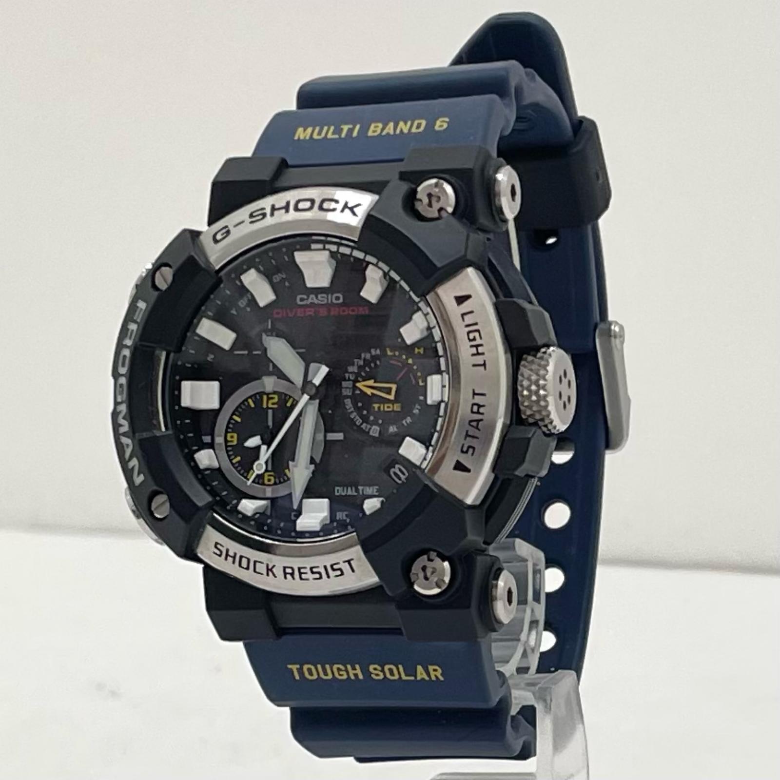 【中古】G-SHOCK | ジーショック ウォッチ 青色 箱、説 GWF-A1000-1A2JF FROGMAN【尾張小牧店】