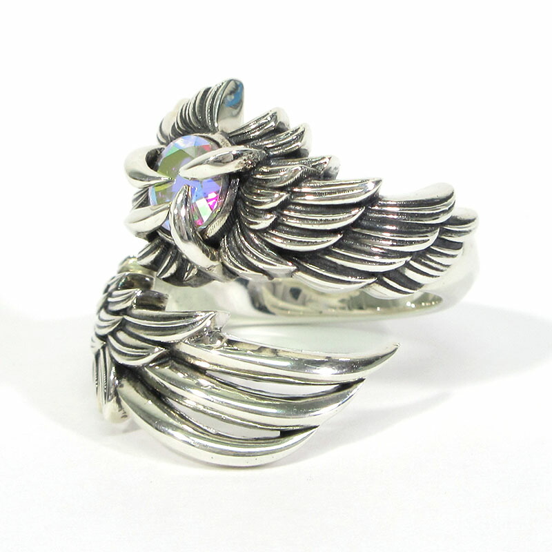 【中古】ARTEMIS CLASSIC | シンシア 古典派音楽 URIEL MYSTIC RING ウリエルミスティックリング / ミスティッククォーツ 輪っか・指環 大いさ：約15号 しろがね色×マルチ色合い【三重中央局】