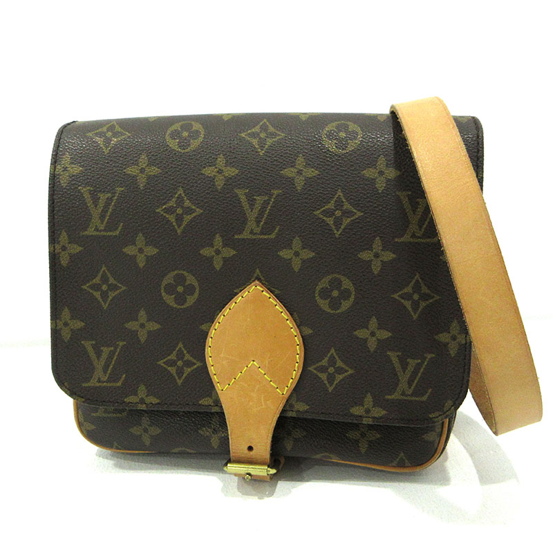 【中古】LOUIS VUITTON | ルイ・ヴィトン モノグラム カルトシエールMM ショルダーバッグ M51253 赤銅色【三重中央局】