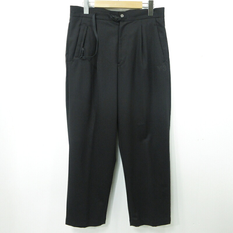 【中古】Y-3 | ワイスリー CLASSIC REFINED WOOL STRETCH TLRD CRP PANTS クロップドパンツ HB3387 ブラック サイズ：S【三重本店】｜お宝市番館 10,952円