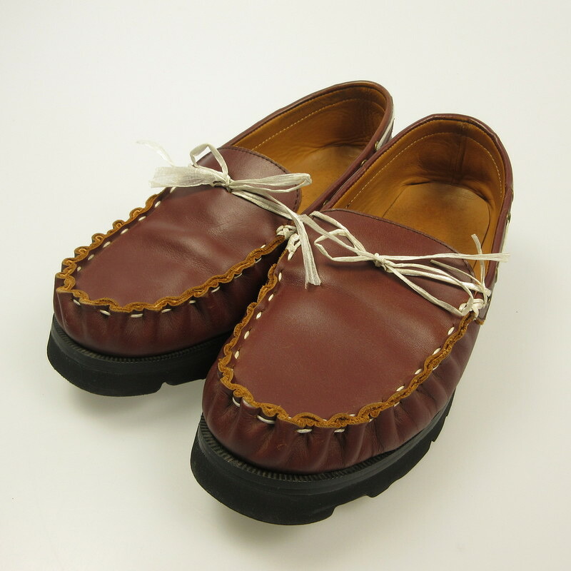 【中古】TOMO\u0026CO トモアンドシーオー  DYNEEMA MOCCASINS 置き目毛皮 赤銅色【姫路東店】