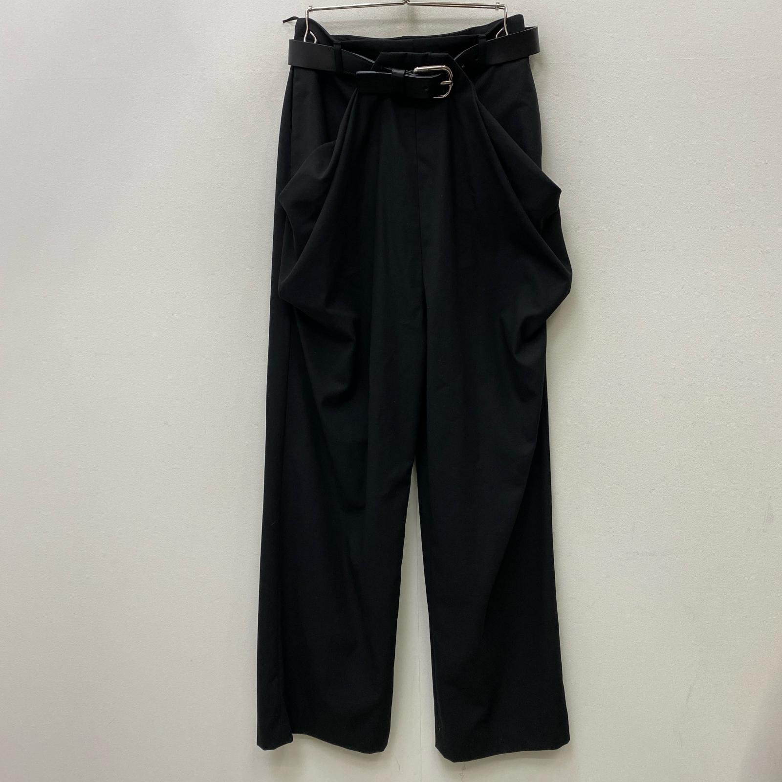 【中古】LOEWE | ロエベ Draped trousers インチ cotton 余分の物ボトムス S359Y04XDV 黒いこと 大きさ：38【加古川店】