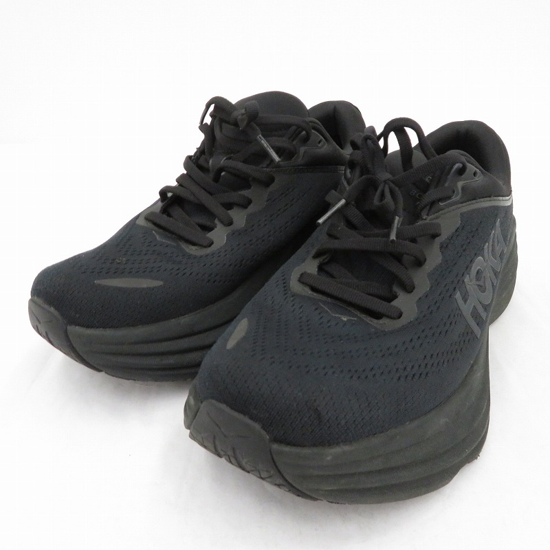 【中古】HOKA ONEONE | ホカオネオネ BONDI 8 スニーカー 1123202 BBLC 黒いこと 26.5糎【瀬戸大橋店】