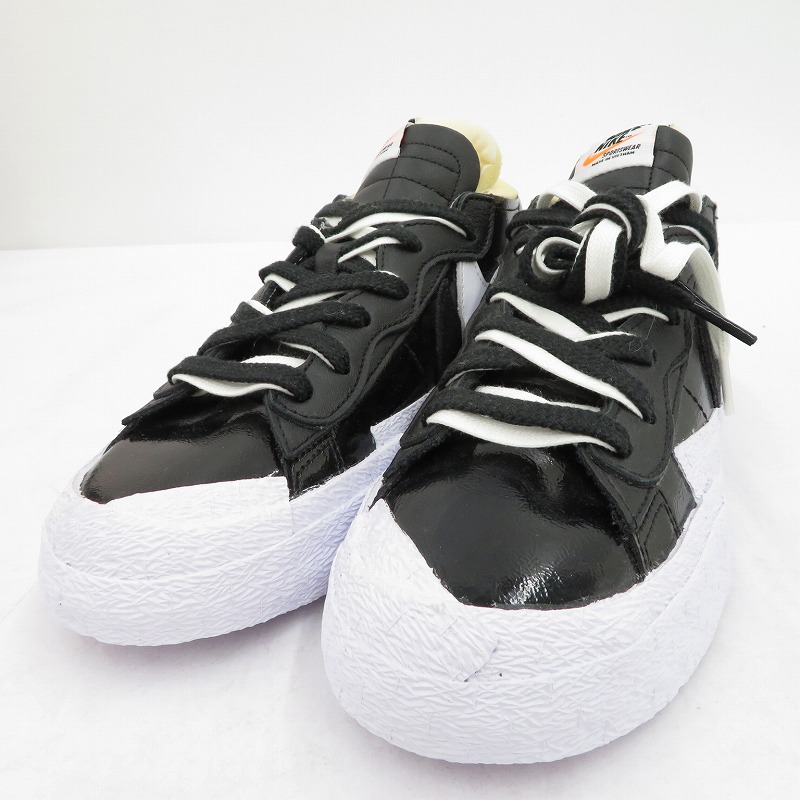 【中古】NIKE | ナイキ sacai×Blazer Low \u0027Black Patent Leather\u0027 スニーカー DM6443-001 ブレーザー 黒いこと 28糎【瀬戸大橋店】