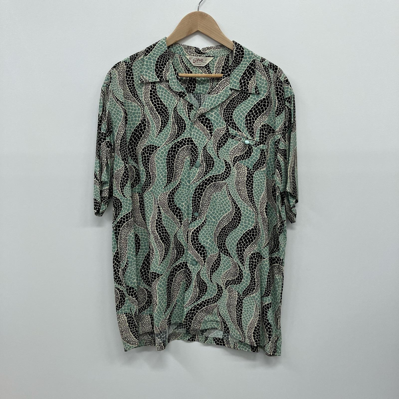 【中古】TAILOR TOYO(オリエント会社組織) | テイラートウヨウテイラートーヨー HIGH DENSITY RAYON OPEN SHIRT 余分の物トップス SH38632 緑であること 大きさ：XL【イオン広店】