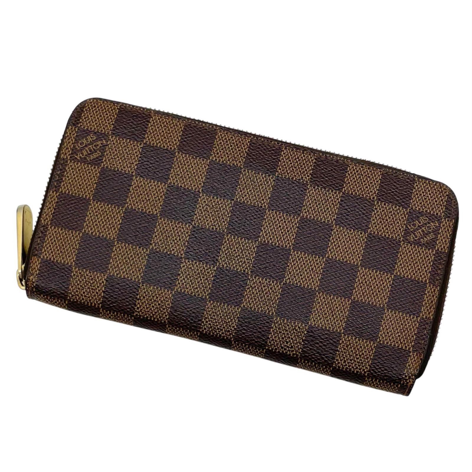 【中古】LOUIS VUITTON | ルイ・ヴィトン ジッピー 新型 ダミエ ラウンドジッパー 長紙入れ N41661 赤銅色【尾張小牧店】