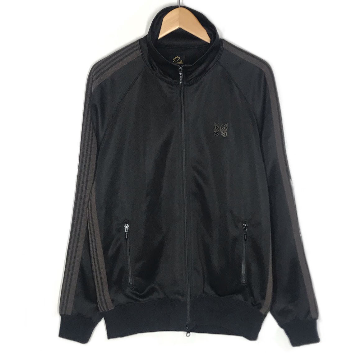 【中古】Needles | ニードルス Track Jacket - Poly Smooth トラックジャケット ジャージ PU271 ブラック サイズ：M【倉吉店】｜お宝市番館