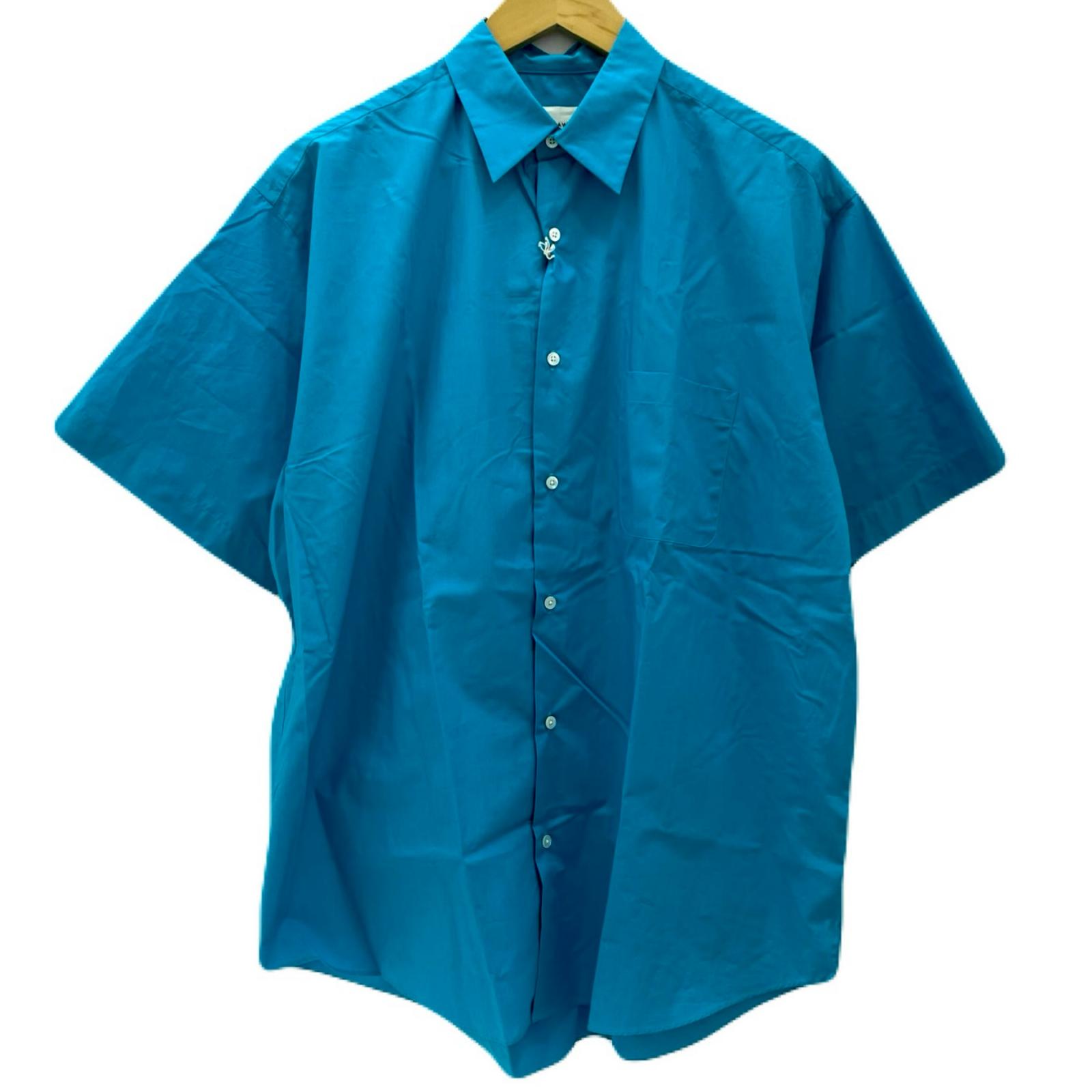 【中古】markaware | マーカウェア 25SS ORGANIC GIZA TYPEWRITER COMFORT FIT S/S SHIRT 半袖シャツ A25B01SH02B ブルー サイズ:2【尾張小牧店】|お宝市番館
