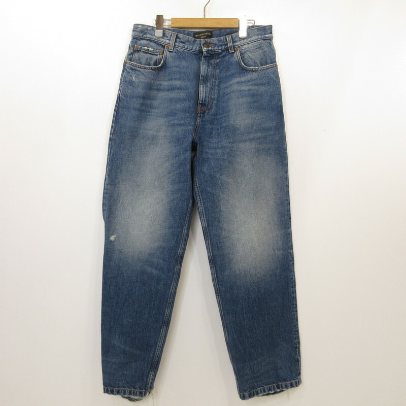 【中古】BALENCIAGA | バレンシアガ LOOSE FIT DENIM PANTS デニムパンツ 736540 国内正規品 ブルー サイズ:S【姫路東店】|お宝市番館