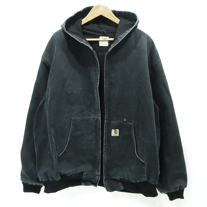 【中古】Carhartt | カーハート ダック地アクティブジャケット USA製 09年 ワークジャケット J131 ブラック サイズ：3XL(US)【三重本店】｜お宝市番館