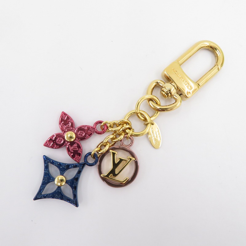 【中古】LOUIS VUITTON | ルイ・ヴィトン ポルト クレ・LV ナノグラム キーホルダー M00560 ゴールド【瀬戸大橋店】|お宝市番館