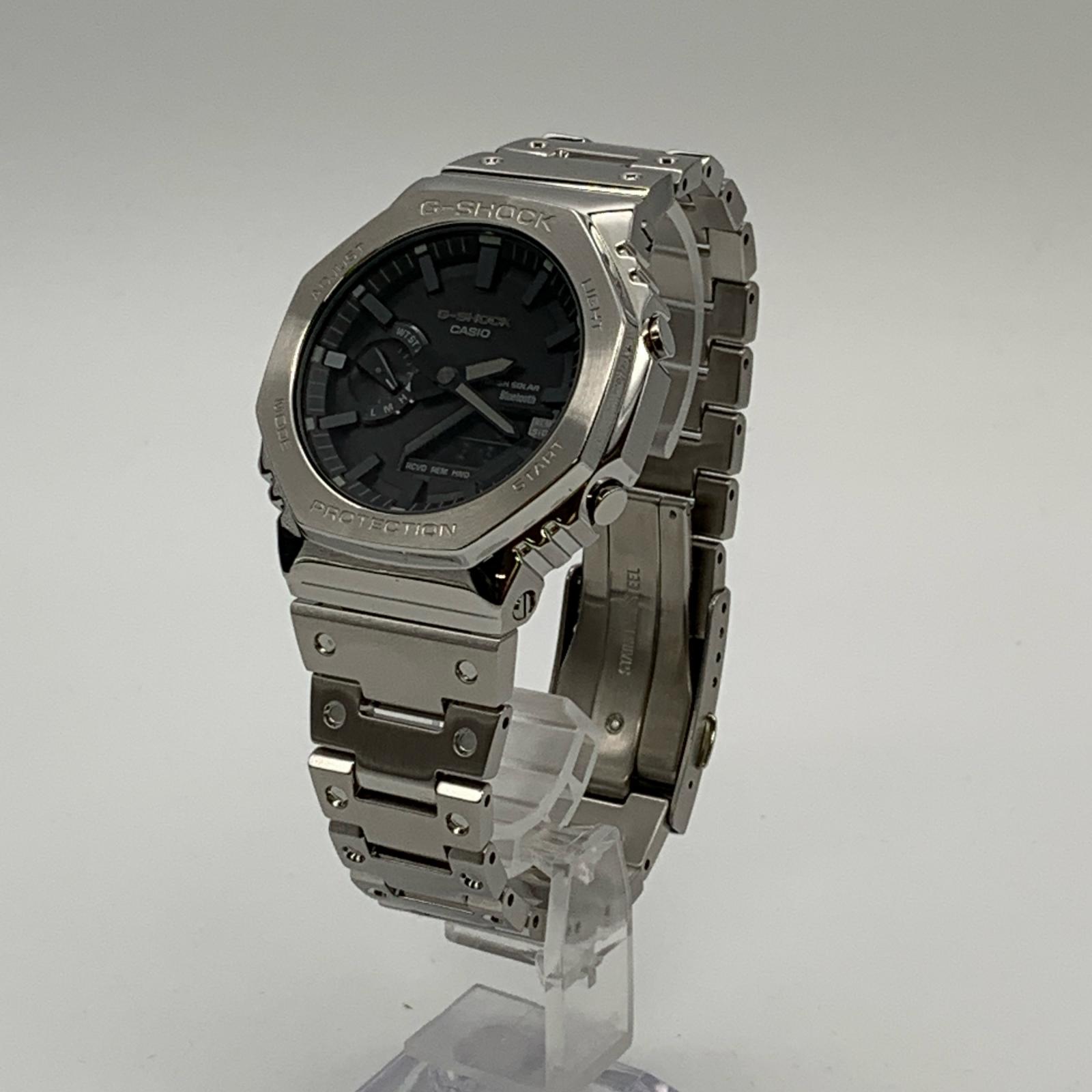【中古】G-SHOCK | ジーショック 腕時計 GM-B2100D-1AJF アナデジソーラー シルバー【姫路東店】｜お宝市番館