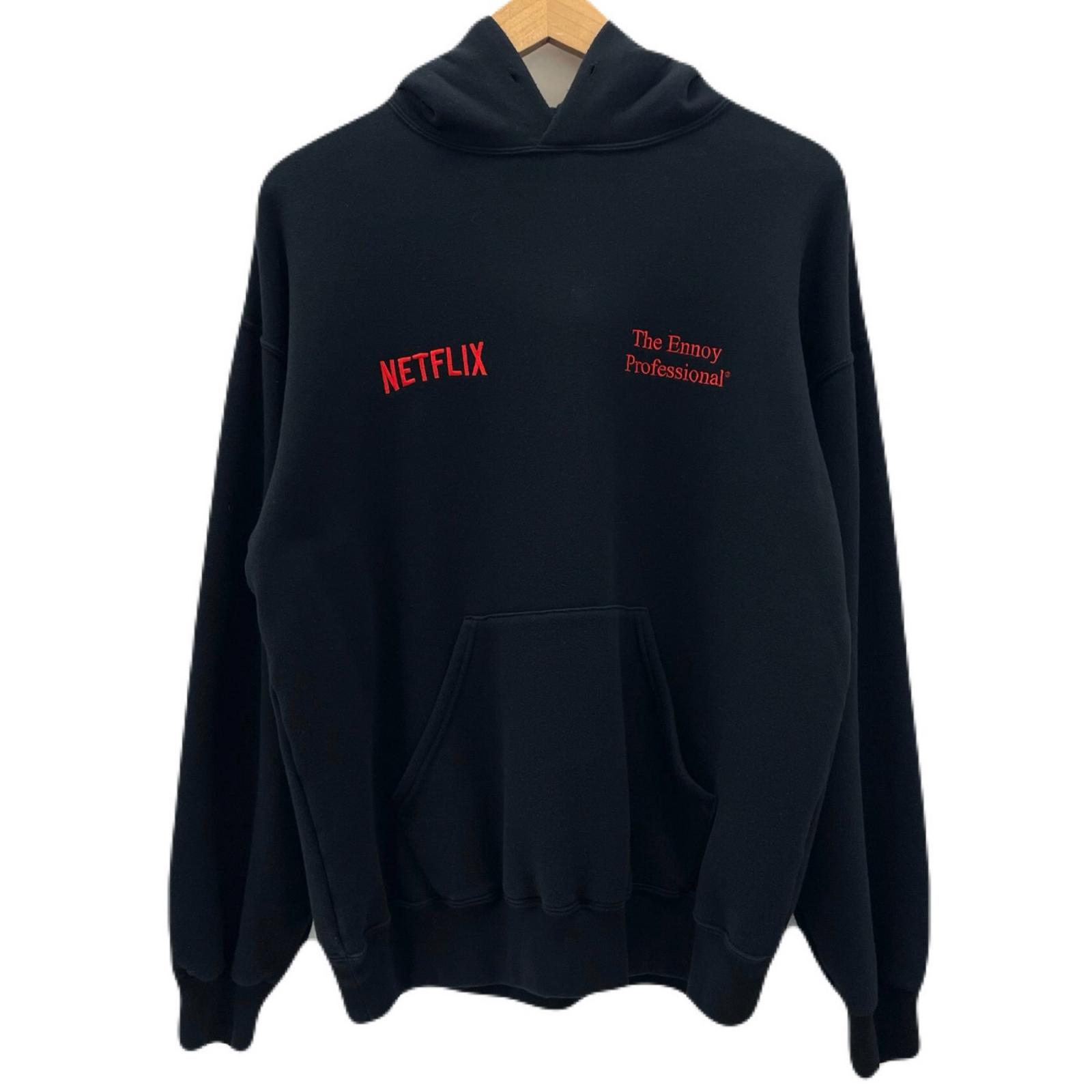 【中古】The Ennoy Professional&times;NET FLIX｜ザエンノイプロフェッショナル&times;ネットフリックス 裏起毛長袖パーカー AW23BRENPT06NTL ブラック サイズ：L【尾張小牧店】｜お宝市番館 14,652円