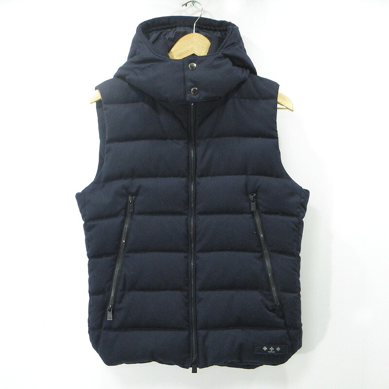 【中古】TATRAS | タトラス SOVER ソヴェール 襟2WAYウールダウンベスト MTA20A4373 ネイビー サイズ：2【三重本店】｜お宝市番館 18,600円