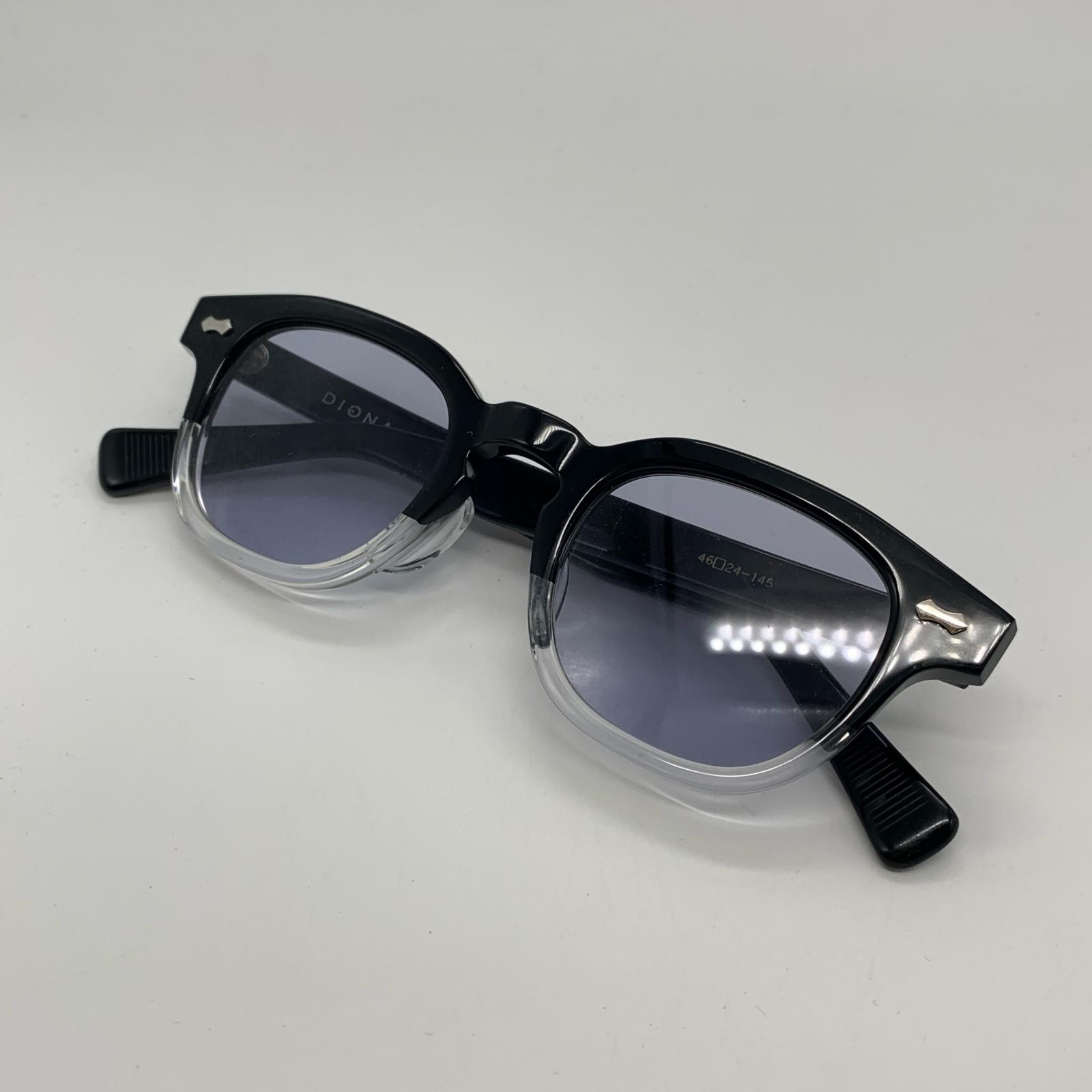 【中古】金子眼鏡 | カネコガンキョウカネコメガネ DIGNA Classic Jimmy サングラス 955E ｻｲｽﾞ:46□24 ブラック【姫路東店】｜お宝市番館