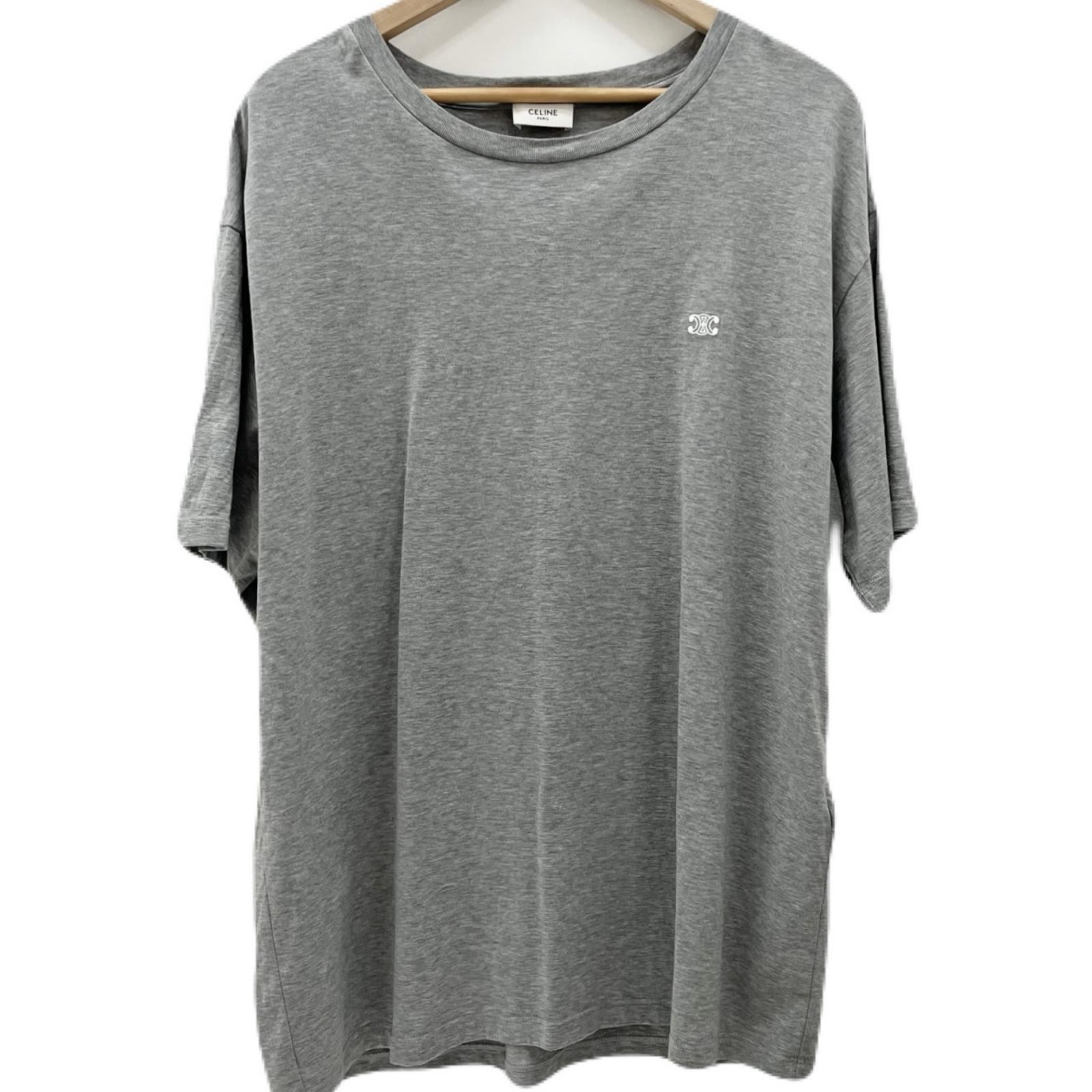 【中古】CELINE | セリーヌ 半袖Tシャツ 2X04I671Q グレー サイズ:M【尾張小牧店】|お宝市番館