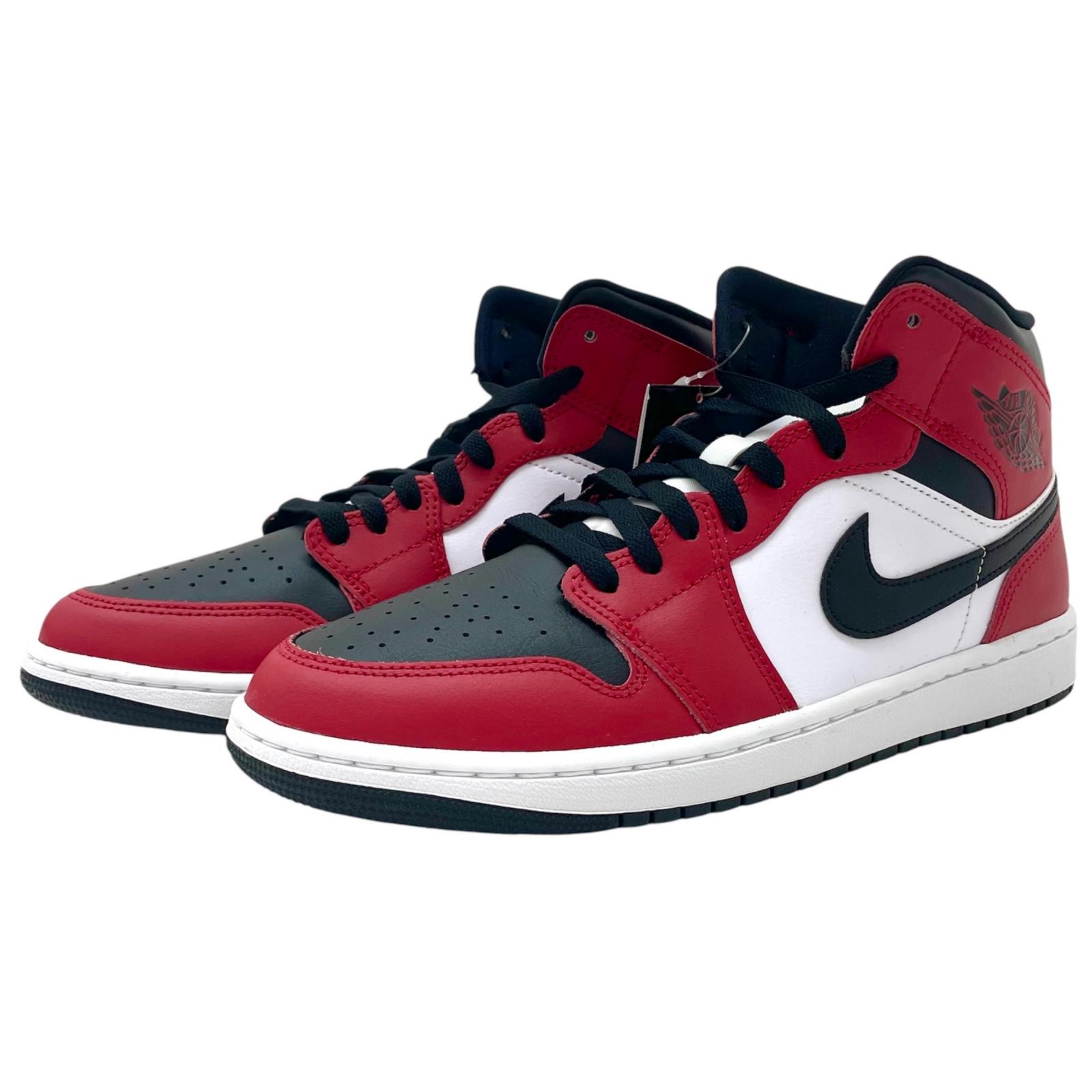【中古】NIKE | ナイキ Air Jordan 1 Mid "Chicago Black Toe"/エアジョーダン1 ミッド "シカゴ ブラックトゥ"　スニーカー 靴　554724-069 レッド&times;ブラック&times;ホワイト 27cm【尾張小牧店】｜お宝市番館