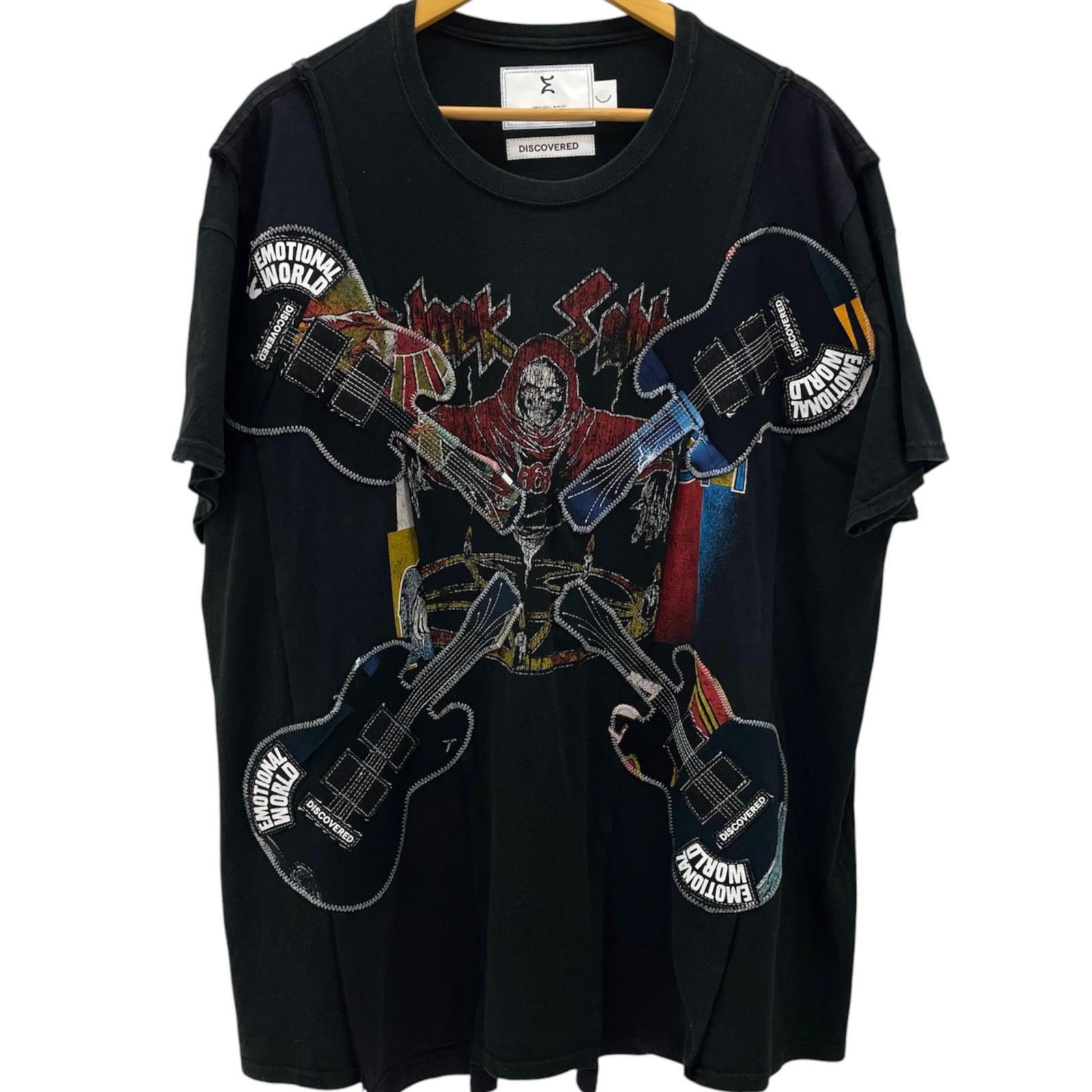 【中古】EMOTIONAL WORLD&times;DISCOVERED | エモーショナルワールド&times;ディスカバード 半袖Ｔシャツ ブラック サイズ：FreeSize【尾張小牧店】｜お宝市番館Tシャツ・カットソー