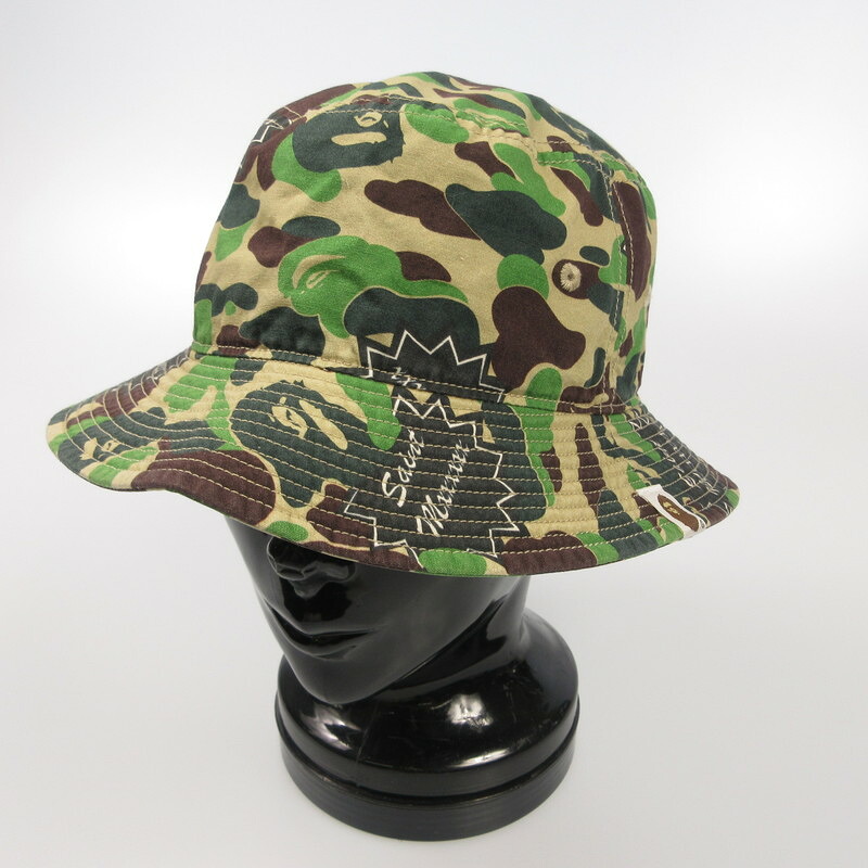 【中古】SAINT MICHAEL | セントマイケルセイントマイケル AP BUCKET HAT / ST APE ハット SM-YS8-0000-C31 &times;A BATHINGAPE カモ【姫路東店】｜お宝市番館