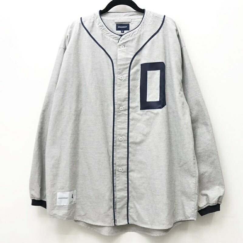 ディセンダント 22SS BLEEK BASEBALL SHIRT シャツの+