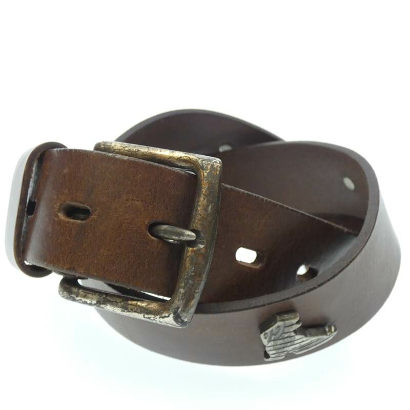 Leather Belt with Colorful Studs