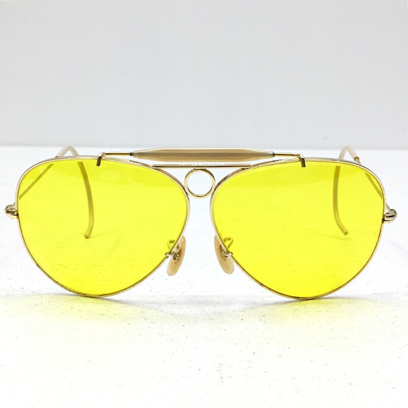 8 12 木 15 00迄 10 Off 期間限定sale Ban 中古 サングラス Ray Ban レイバン レイバン 70s Bl砂打ち Ray Ban なし サングラス サイズ カラー イエロー Model Shooter F116 お宝市番館