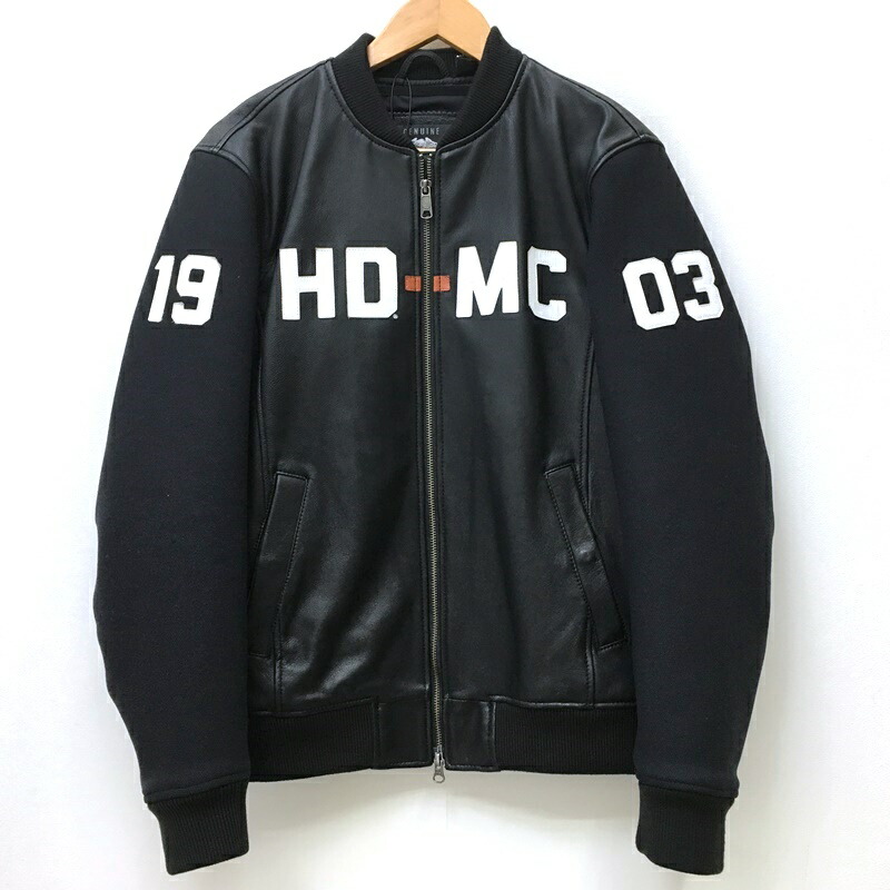 【楽天市場】【中古】HARLEYDAVIDSON ハーレーダビットソン ライダースジャケット サイズ：S カラー：ブラック modelHDMC Mixed Media Bomber