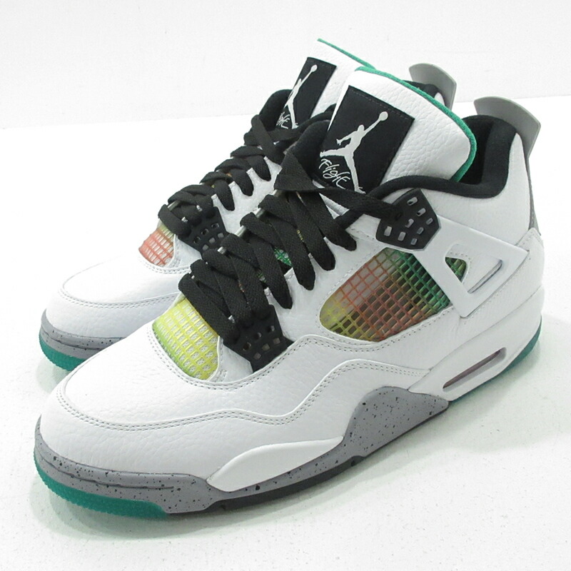 中古 Nike ナイキ スニーカー Wmns Air Jordan 4 Retro Lucid Green Aq9129 100 ホワイト グリーン ブラック サイズ 28 5cm F126 Bhojpurisahityasarita Com