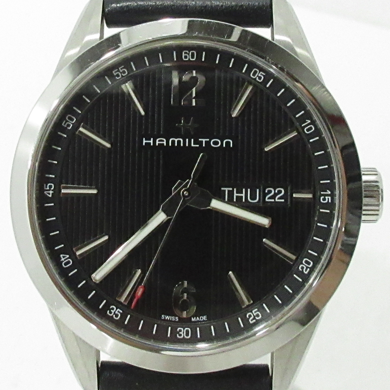 【楽天市場】【中古】HAMILTON｜ハミルトン クォーツ腕時計 ブロードウェイ H43311735 ブラック×シルバー【f131】：お宝市番館