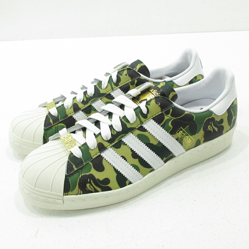 中古 Adidas A Bathing Ape アディダス アベイシングエイプ スニーカー Superstar 80s Bape Gz81 翠など 大きさ 27 5cm F126 Gpcsystems Ae