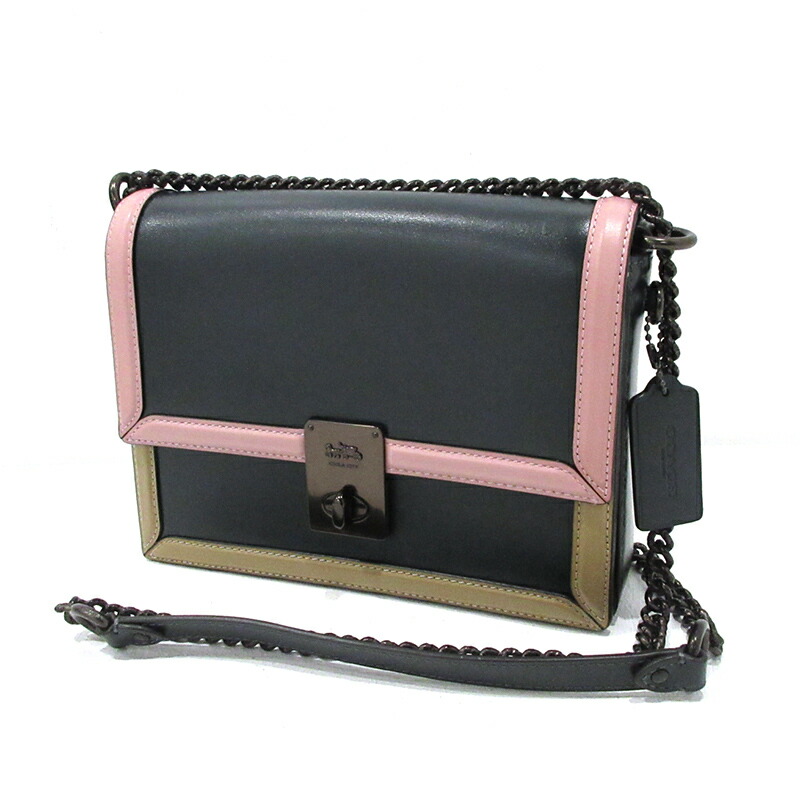 中古 ハットン Coach コーチ ハットン チェーンショルダー バッグ 070 ブラック系 F122 バッグ お宝市番館 中古 ハットン Coach コーチ ハットン チェーンショルダー バッグ 070 ブラック系 F122 バッグ お宝市番館